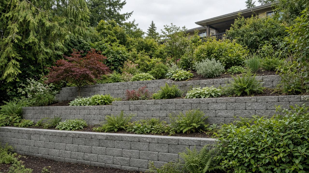 Concrete Block Retaining Walls in Abbotsford BC