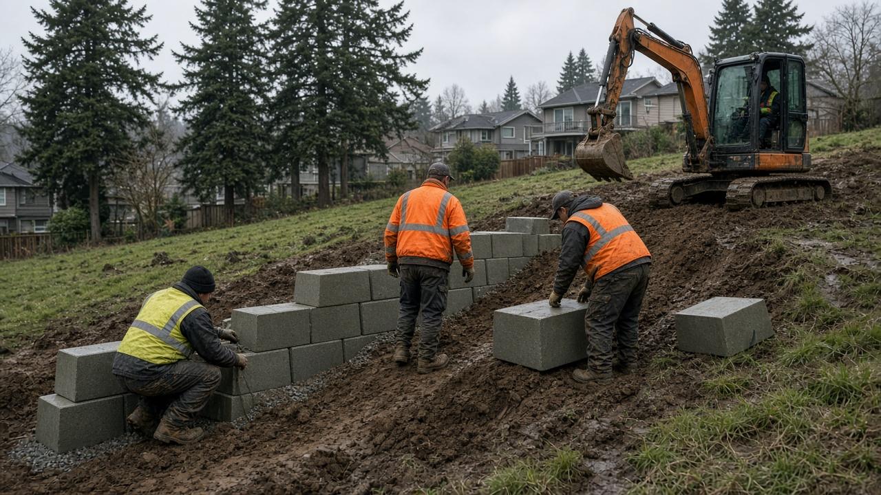 Retaining Wall Installation in Abbotsford BC